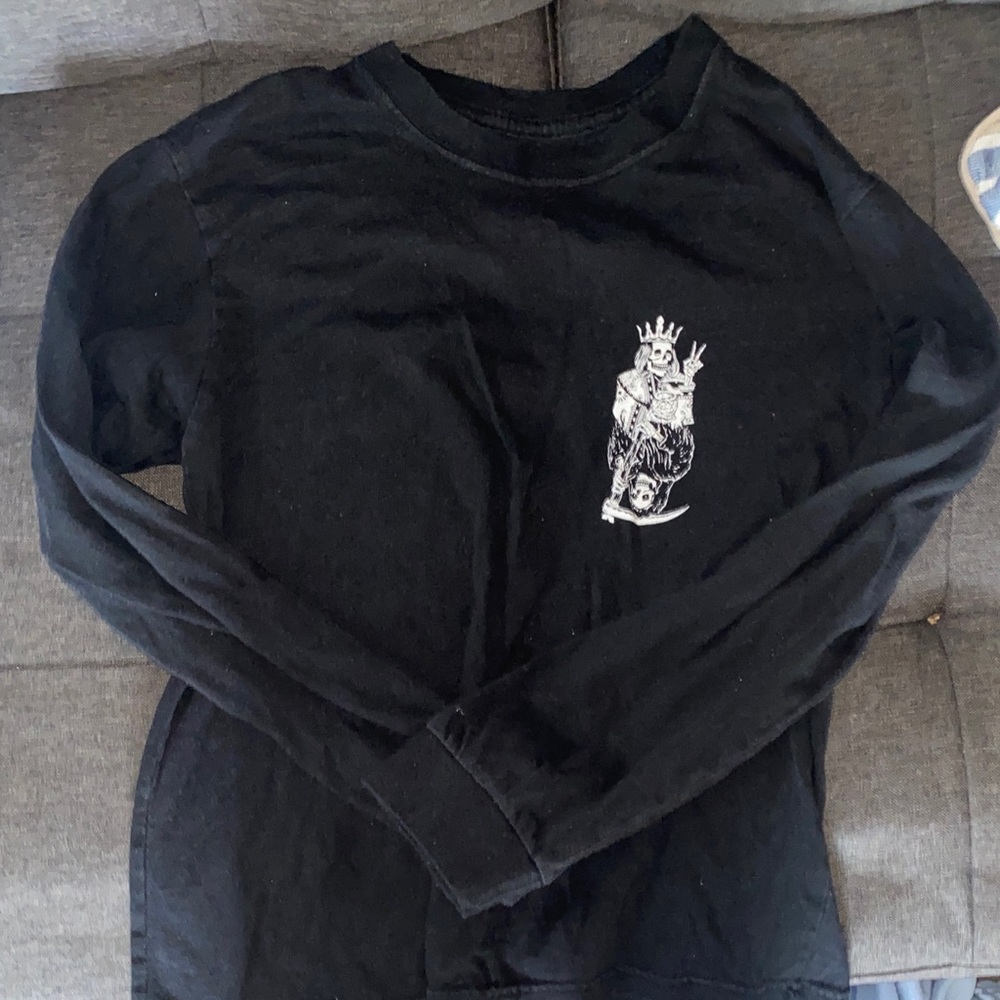 Black Long Sleeve Graphic Tee